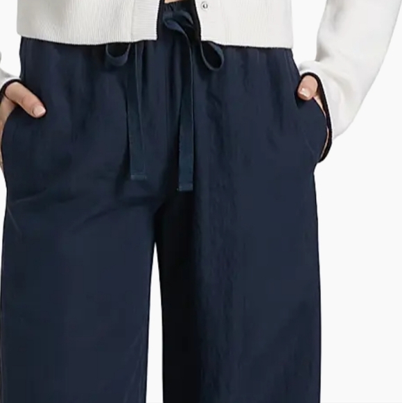 VINCE UTILITY HIGH RISE DRAWSTRING PANTS NAVY SZ SMALL - Picture 3 of 13